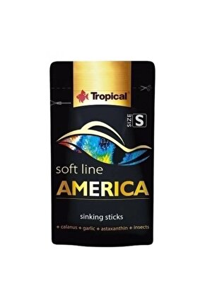 Softline America Kuzey ve Güney Amerika Balıkları için Yumuşak Taneli Balık Yemi Small 10 G