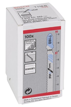 Ekonomik Seri Metal İçin T 118 B Dekupaj Testeresi Bıçağı - 100Lü Paket