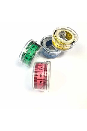 Mezura 150cm Koruma Kapaklı Terzi Mezurası Renkli – Dikiş Makinesi Aksesuarı