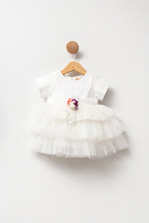 Kız Bebek Kız Çocuk Doğum Günü Parti Düğün Elbise Kısa Kol Kolsuz Fırfırlı Tüllü Tütülü Tütü Astarlı