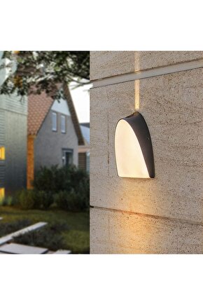 Elektrikle Çalışır, 24 Watt, 3000 Kelvin, IP65 İç ve Dış Mekan Led Aplik, Led Bahçe Duvar Armatürü