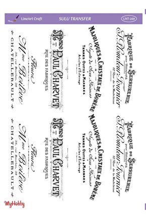 Lineart Sulu Transfer No:LNT269 25x35cm