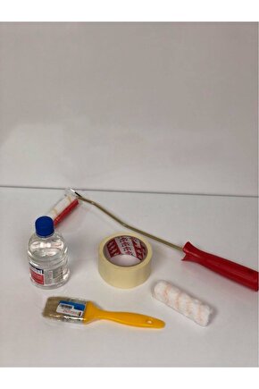 5 Li Yağlı Boya Seti Parmak Rulo + 320ml Tiner + Fırça + Rulo Yedeği+ Bant