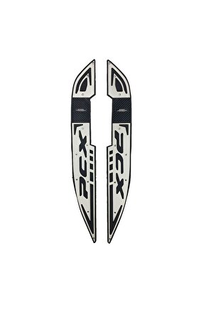 Honda Pcx 2021 - 2023 Uyumlu Kauçuk + Beyaz Ayak Basamak