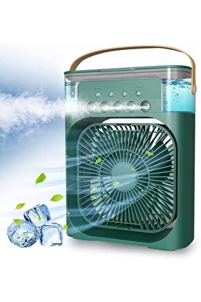 BUZLU FAN TAŞINABİLİR SU BUHARI PÜSKÜRTMELİ KLİMA SERİNLETİCİ VANTİLATÖR ODA HAVA NEMLENDİRİCİ