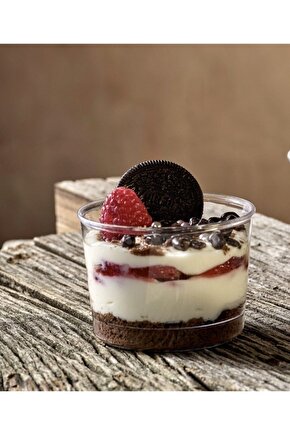 Sert Plastik Tatlı Kasesi Magnolya Kabı 180cc Kapaksız 30 Lu