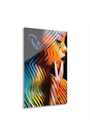 Kadın Model Cam Tablo Duvar Dekoru 3