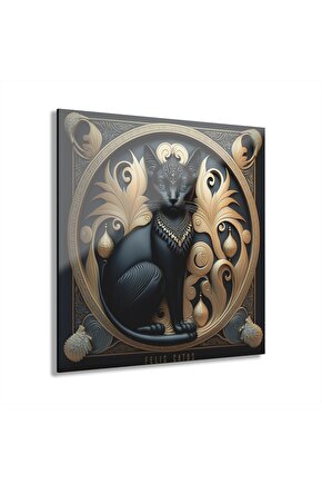 3d Kedi Cam Tablo Duvar Dekoru