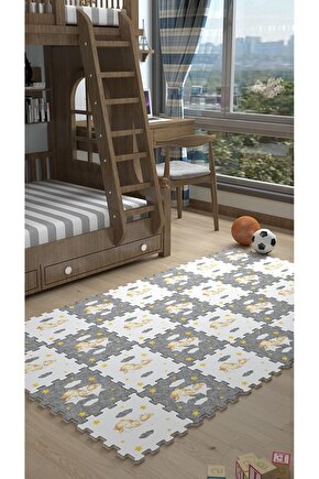 Dekoratif Makinede Yıkanabilen Çocuk Odası Sı Thc19 | Yapboz Halı | Puzzle Halı