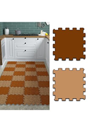 Desenli Yıkanabilir Yumuşak Mutfak Halısı Thm37 | Yapboz Halı | Puzzle Halı