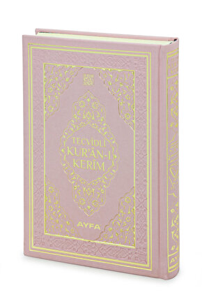 Tecvidli Kuranı Kerim - Termo Deri - Orta Boy - Açık Pembe - Ayfa Yayınevi - Bilgisayar Hatlı