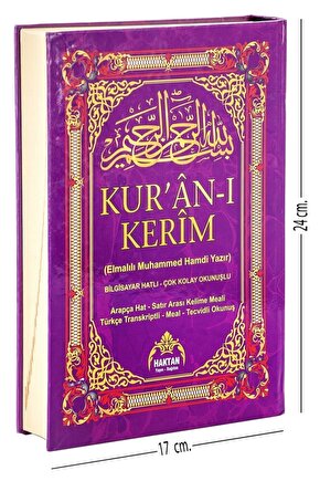 Kuranı Kerim Ve Satır Arası Kelime Türkçe Okunuşlu Ve Meali 5 Özellikli Mealli Kuran Orta 17 X 24 Cm
