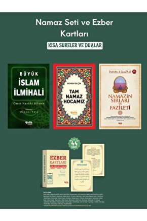 Namaz Seti ve Ezber Kartları Büyük İslam İlmihali-Tam Namaz Hocamız-Namazın Sırları 4lü Set