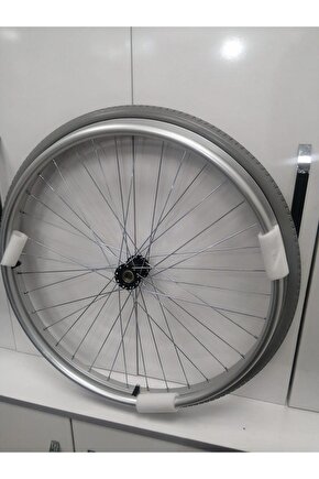 24x1 38 (37-540) Tekerlekli Sandalye Arka Tekerlek  1. Kalite Kalın Dolgu - Komple Jantlı