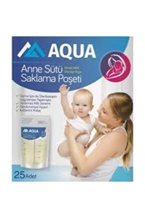 Anne Sütü Saklama Poşeti 25 Li(100 Adet )4 Paket