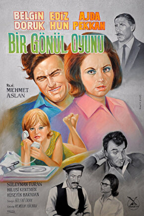Bir Gönül Oyunu (1965) ( İbrahim ENEZ ) Koleksiyonu ( Lisanslı Ürün ) Posteri