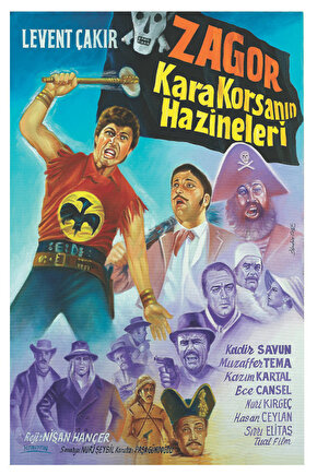 Zagor Kara Korsanın Hazineleri (1971) ( İbrahim ENEZ ) Koleksiyonu ( Lisanslı Ürün ) Posteri