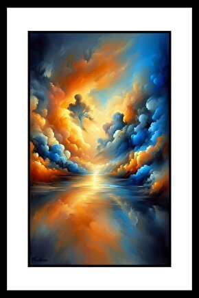 Fırtına ve Deniz Feneri Digital Art ( ÇERÇEVESİZ - ÇERÇEVE YOKTUR ) ( ULTRA HD ) FOLYO AFİŞ - POSTER