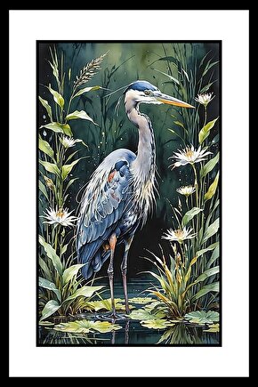 Güzel Kuş ve Çiçekler Digital Art ( ÇERÇEVESİZ - ÇERÇEVE YOKTUR ) ( ULTRA HD ) FOLYO AFİŞ - POSTER