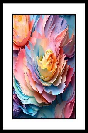 Yağlıboya Pembe Çiçek Digital Art ( ÇERÇEVESİZ - ÇERÇEVE YOKTUR ) ( ULTRA HD ) FOLYO AFİŞ - POSTER