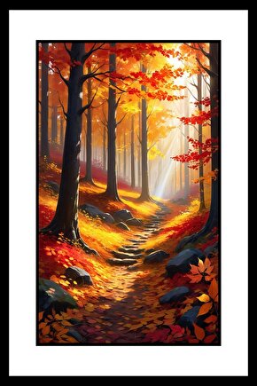 Işıklı Orman Digital Art ( ÇERÇEVESİZ - ÇERÇEVE YOKTUR ) ( ULTRA HD ) FOLYO AFİŞ - POSTER