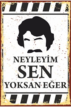Ferdi Tayfur Neyleyim Sen Yoksan Eğer Retro Ahşap Poster