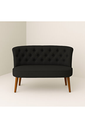İkili Koltuk Siyah - Çay Seti Koltuk