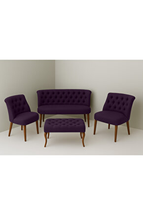 Kutay Çay Seti Koltuk Takımı - Mor