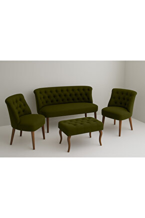Kutay Çay Seti Koltuk Takımı - Haki Yeşil