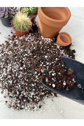 Kaktüs Sukulent Toprağı 10litre Ithal Torf 5 Karışımlı Teraryum Toprak Cocopeat Perlit Lav Deretaşı