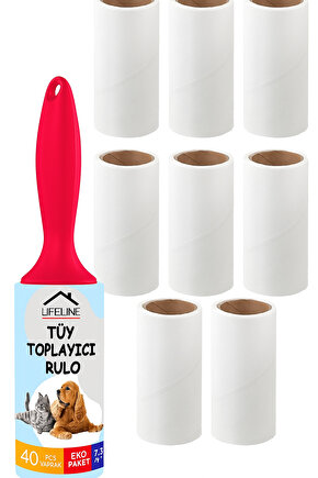 Tüy Toplayıcı Rulo 8 Adet Yedek Rulo Kedi Tüy Toplayıcı Köpek Tüy Toplayıcı Tüy Toplama Rulosu