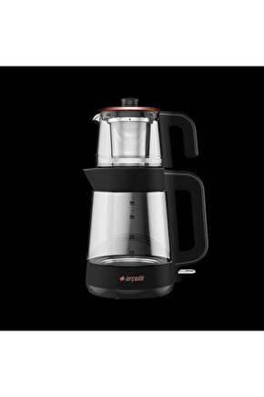 Cm 6964 S Resital Siyah 1900 W Cam Demlikli Çay Makinesi