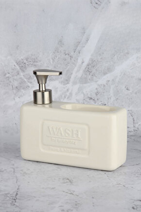 Seramik Sıvı Sabunluk – Paslanmaz Çelik , Modern ve Şık BanyoMutfak Aksesuarı