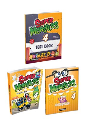 Super Monsters Grade 4 Students Book & Activity Book & Test Book