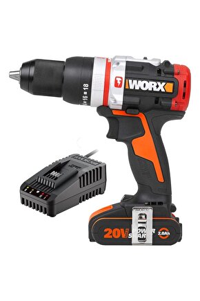 WX354.9C 20Volt2.0Ah Li-ion Tek Akülü Kömürsüz Profesyonel Darbeli Şarjlı Matkap