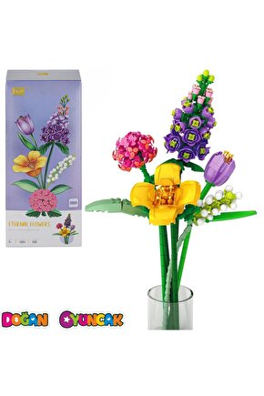 Mikro Blok Sonsuz Çiçekler 608 Parça - Lego Setleri - Loz Mini Lego - Çiçek Lego - Loz Lego - Mikro