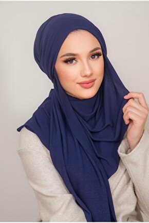 Lacivert Kelebek Bone Şal