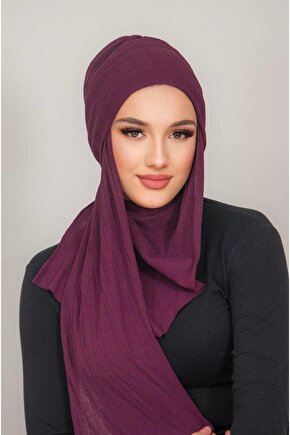 Koyu Bordo Kelebek Bone Şal