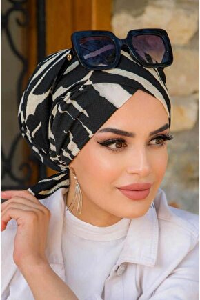 Siyah Degrade Çapraz Bone