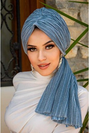 Bebe Mavi Işıltılı Piliseli Tokalı Bone