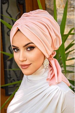 Açık Pudra Tokalı Bone