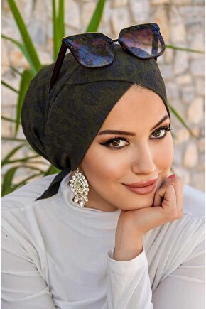 Haki Leopar Çapraz Bone