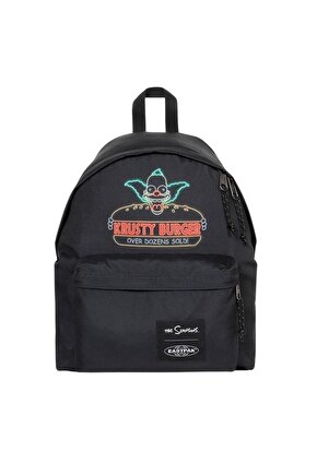 Padded Pak r Simpson Neon Placed Siyah Sırt Çantası