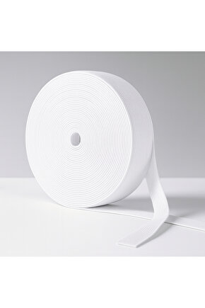 5 cm x 25 Metre Beyaz Geniş Yassı Lastik – Bel, Paça, Don ve Elastik Bant İçin