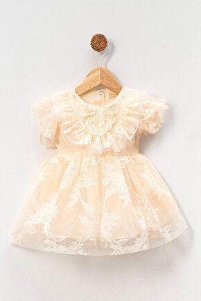 Kız Bebek Elbise Kız Çocuk Elbise Doğum Günü Parti Düğün Elbise Kısa Kollu Astarlı Elbise