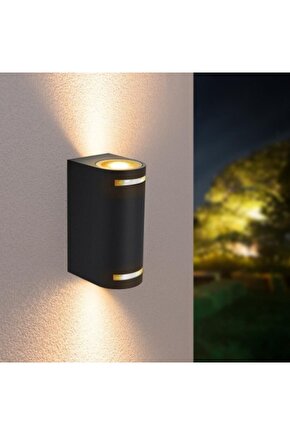 Alüminyum Çift Yönlü Elektrikle Çalışır 14 Watt AMBER IŞIK İç ve Dış Mekan Bahçe Balkon Salon Apliği