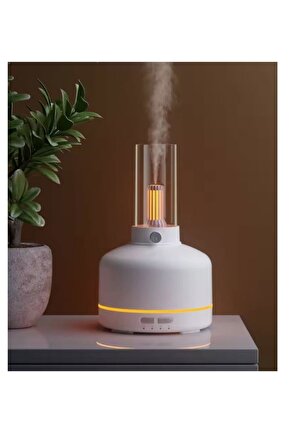 ODA HAVA NEMLENDİRİCİ 3 MOD LED IŞIKLI AROMA DİFİZÖR 200ML MUM IŞIĞI RETRO GÖRÜNÜMLÜ BUHAR MAKİNESİ