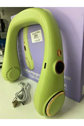 BOYUNA TAKILAN FAN MİNİ KLİMA SERİNLETİCİ VANTİLATÖR LED EKRANLI 3 SEVİYE ŞARJLI BOYUNLUK FAN