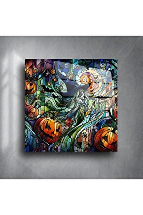 Cadılar Bayramı Temalı Vitray Tablo