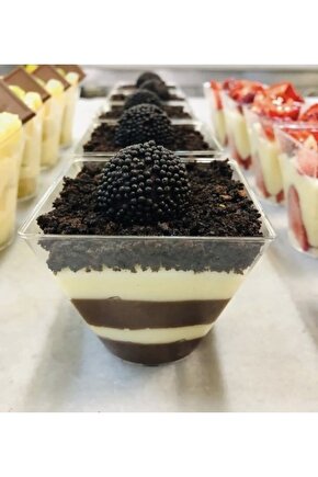 Kristal Plastik Akrilik Prizma Kübik Kase 200 Cc-24 Adet